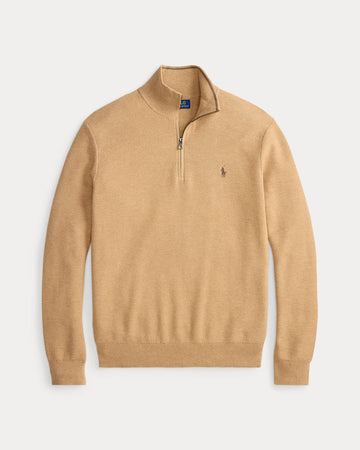 RL Cable-Knit Cotton Quarter-Zip Jumper