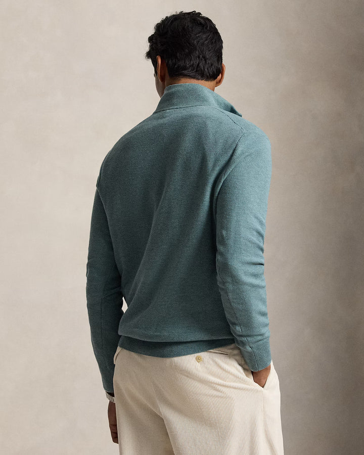 RL Cable-Knit Cotton Quarter-Zip Jumper