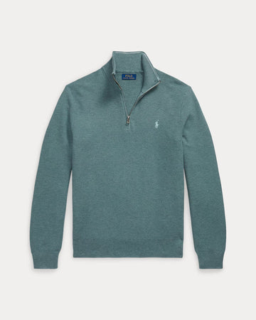 RL Cable-Knit Cotton Quarter-Zip Jumper