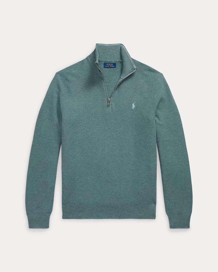 RL Cable-Knit Cotton Quarter-Zip Jumper