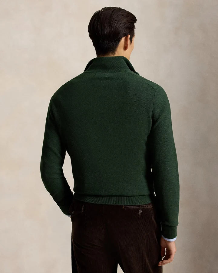 RL Cable-Knit Cotton Quarter-Zip Jumper