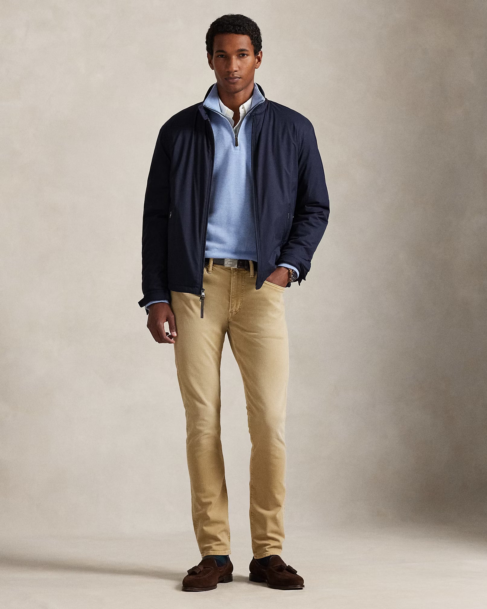 Ralph Lauren Estate-Rib Quarter-Zip Pullover