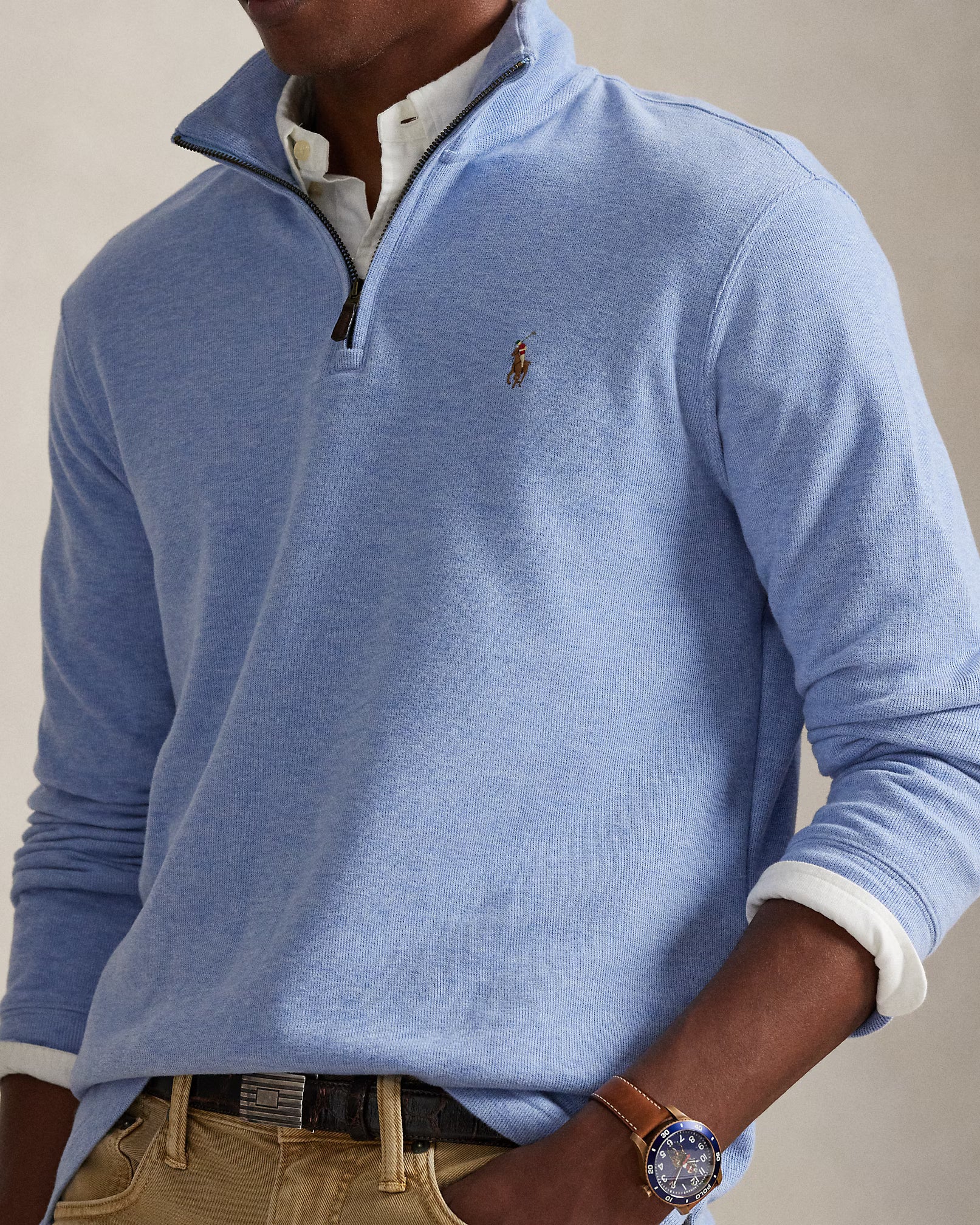 Ralph Lauren Estate-Rib Quarter-Zip Pullover