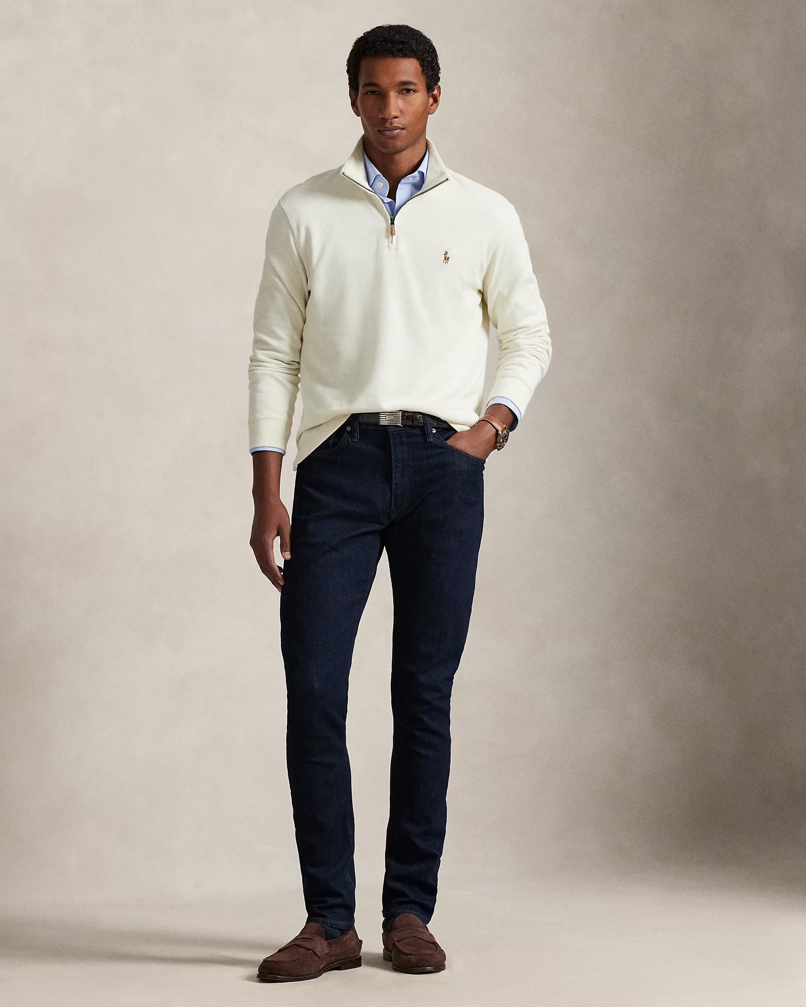 Ralph Lauren Estate-Rib Quarter-Zip Pullover