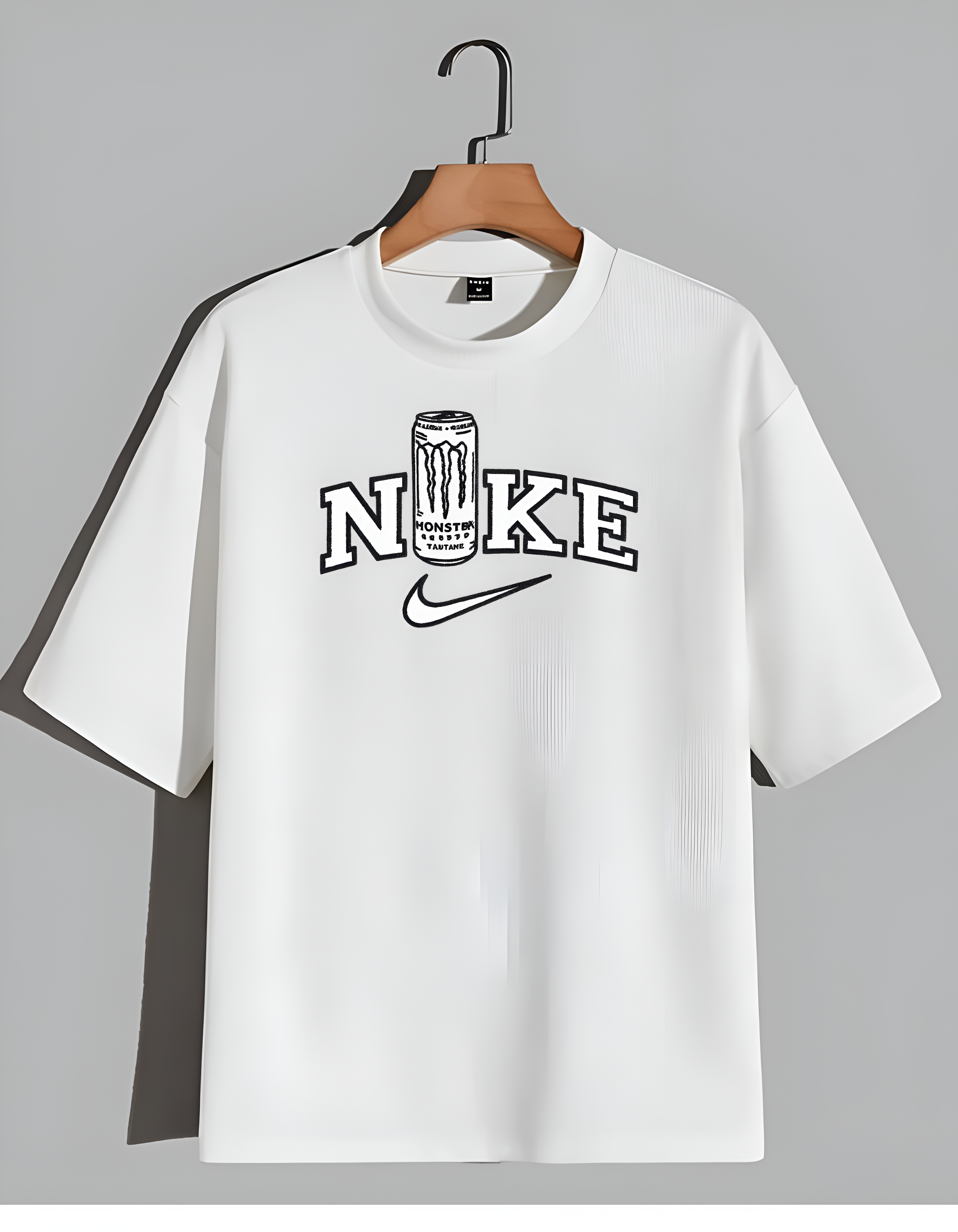 Graphic T-Shirt with Nike x Monster Energy Parody Print